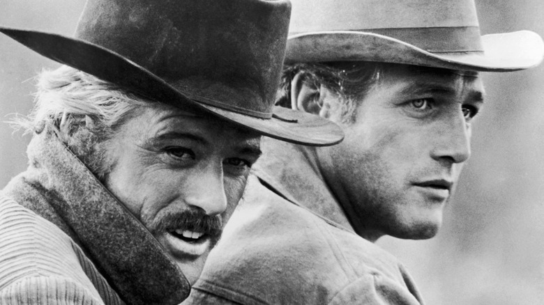 Robert Redford y Paul Newman en imagen promocional de la película