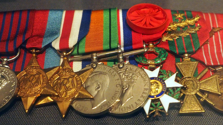 Medallas de Nancy Wake en exhibición en el Australian War Memorial