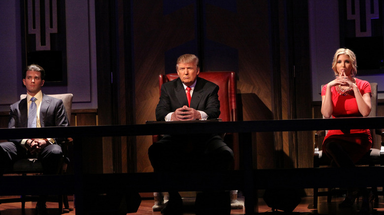 Donald Trump y su familia en The Apprentice de NBC