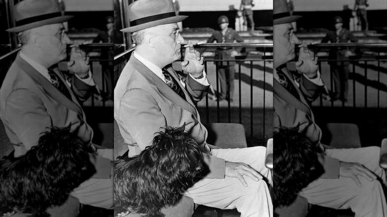 Franklin D. Roosevelt con su perro Fala