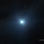 Ilustración sobre microlente gravitatoria para detectar estrellas de neutrones invisibles con el telescopio Roman