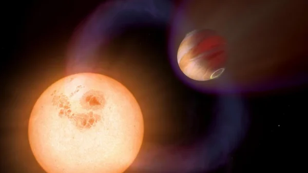 Ilustración artística de un exoplaneta cercano relacionada con el estudio RAVEN y los datos de TESS