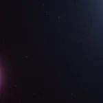 Ilustración artística de PSR J2322-2650b, exoplaneta alargado por la gravedad de un púlsar