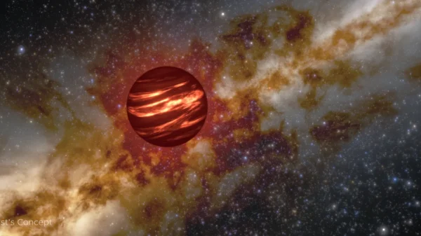 Ilustración de NASA de The Accident, la enana marrón cuyo espectro mostró silano y ayuda a entender la química de Júpiter y Saturno