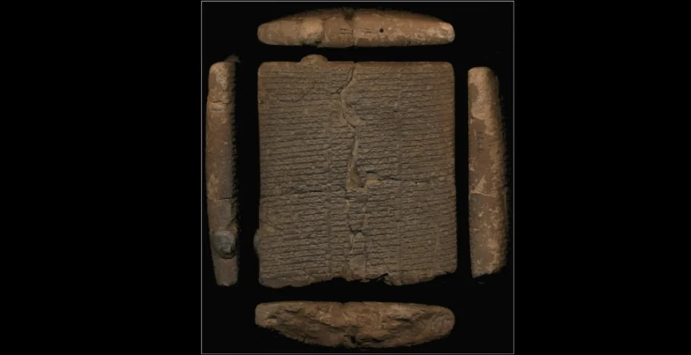 Tablilla cuneiforme de Mesopotamia antigua