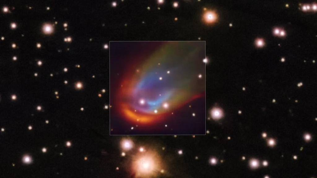 Visualización de la onda de choque alrededor de la enana blanca RXJ0528+2838 observada por ESO