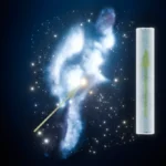 Ilustración del recorrido del sistema solar por la Nube Interestelar Local y la llegada de hierro-60 al hielo antártico