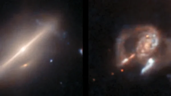 Mosaico de galaxias extrañas identificado en el archivo de Hubble con ayuda de inteligencia artificial