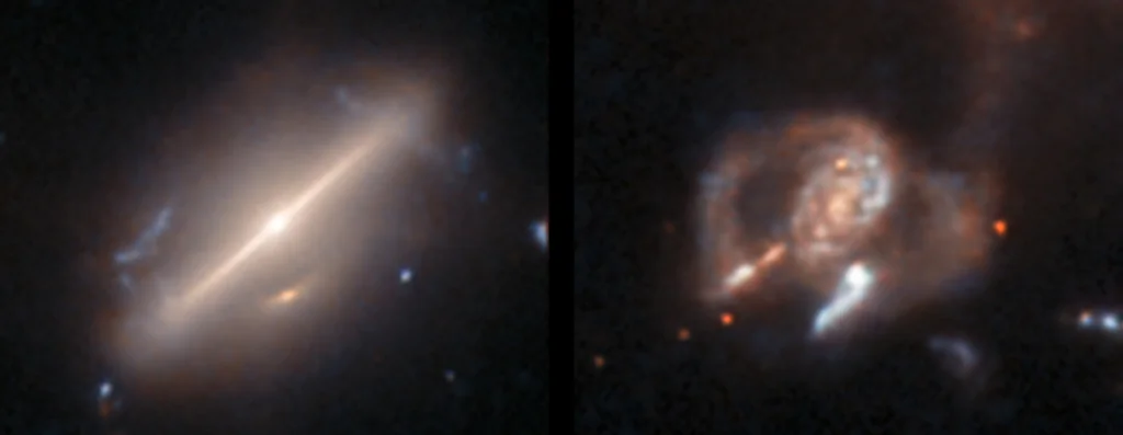 Mosaico de galaxias extrañas identificado en el archivo de Hubble con ayuda de inteligencia artificial