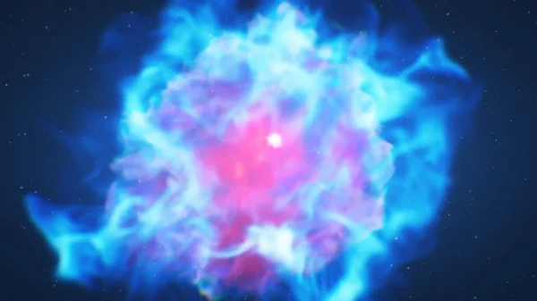 Ilustración oficial asociada al hallazgo de Fermi sobre la supernova superluminosa SN 2017egm y su posible motor magnetar