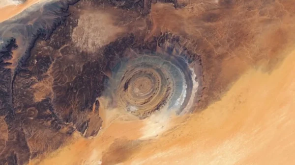 Estructura de Richat vista desde satélite