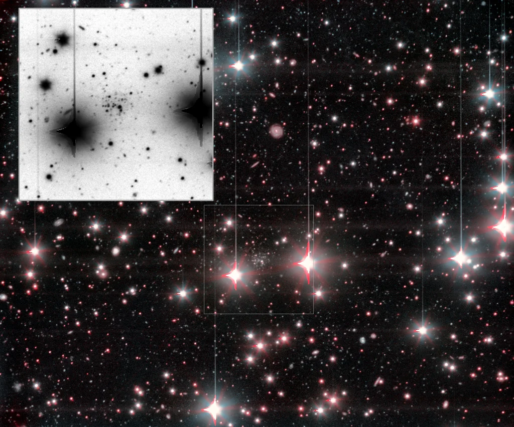 Imagen apilada de OSIRIS+ sobre el Gran Telescopio Canarias que muestra la galaxia enana ultra-tenue And XXXVI, descubierta hacia Andromeda.
