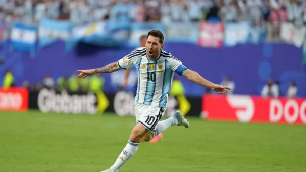 Lionel Messi celebra un gol con Argentina ante Argelia en el Mundial 2026